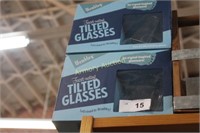 2 BOXES TILTED GLASSES