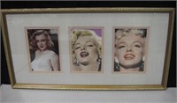21" x 11" Framed Marilyn Monroe 3-Photo Collage