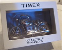 Timex Collectible Motorcycle Mini Clock w/ Box