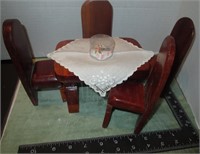 Solid Wood Doll Chairs & Table