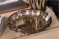CHIPPENDALE SILVERPLATED SERVING BOWL