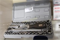 SOCKET SET WITH RATCHET AND DRIVER