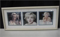 21.5" x 9" Framed Marilyn Monroe 3-Photo Collage