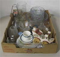 Lot of Various Glass & Ceramic Vases, Bowls & More