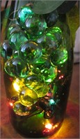 Lighted Wine Bottle Art Lamp w/ Decor