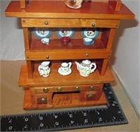 Hutch With Squirrel Plates, Coffee Pot & More