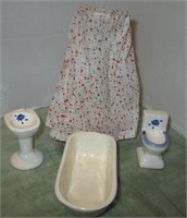 4 Piece Porcelain Bathroom With Shower Sheet
