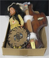 16" Native American Doll & Other NA Style Decor