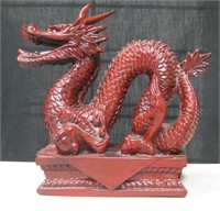 6.75" Tall Red Resin Dragon