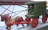 VNTG Cast Iron U.S. Mail Carriage & Horse Figurine