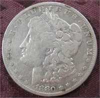 1880-S Silver Morgan Dollar - San Francisco Minted