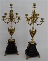 Pair Outstanding Brass Candleabras *Reserve