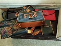 Assortment of handbags