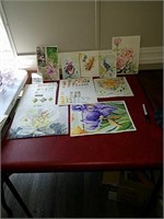 Large collection of Outsider Art water color