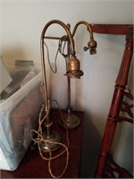 2 vintage student lamps