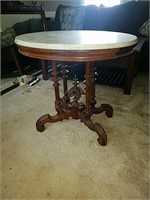 Antique marble top Eastlake table