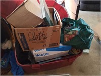 Large tote and Box lot including movies, DVD's,
