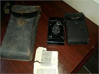 Antique vest pocket Kodak camera with case and