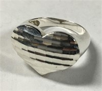 Sterling Silver Heart Design Ring