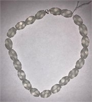 Sterling Silver And Glass Stranded Necklace