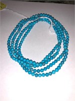 Turquiose Bead Strand Necklace