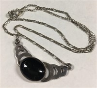 Sterling Silver & Black Onyx Necklace