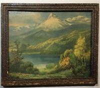 R. Atkinson Fox Print, Mountain Lake Landscape