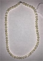 Sterling And Mother Of Pearl Stranded Necklace