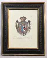 Pair Of Coat Of Arms Prints, Heraldic Crests