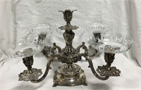 Reed & Barton Silver Plate Candelabra Epergne