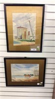 FRAMED AND MATTED ORIGINAL WATERCOLORS