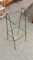 RETRO WIRE SIDE TABLE / BOOK RACK; 12" X 12" x 22"