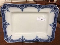 ANTIQUE FLOW BLUE PLATTER,  F & SONS LTD