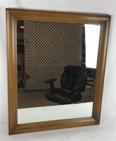 Large Rectangular Mirror with Wooden Frame