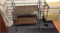 RETRO FOLDING METAL TEA TROLLEY