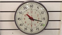 RETRO "SIMPLEX" SCHOOL HOUSE CLOCK ; 13"