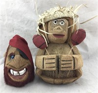 Coconut Art - Pirate & Monkey