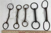 Five Vintage Horse Bits