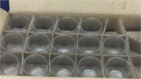 Box of Clear Glass Candle Holders