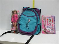 Barbie Doll, Backpack, Kids Make Up