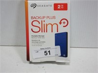 Seagate 2tb Backup Slim Portable Hard Drive.