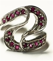 $395 St. Silver Ruby Ring