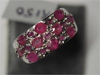$300 St. Silver Ruby Ring
