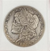 1893 S Morgan Dollar (Skull)