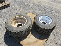 (2) Assorted Sweeper Tires & Rims