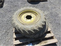 (2) Goodyear 7.50-20SL Tractor Tires & Rims