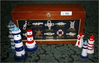 Nautical Knots Wood Box & Lighthouses