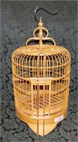 Vintage Wood Bird Cage - 28"h x 13"w