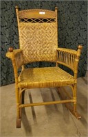 Antique Wicker Porch Rocking Chair