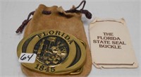 Florida State Seal Belt Buckle